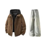 Кофейный + Желтые грязные джинсы