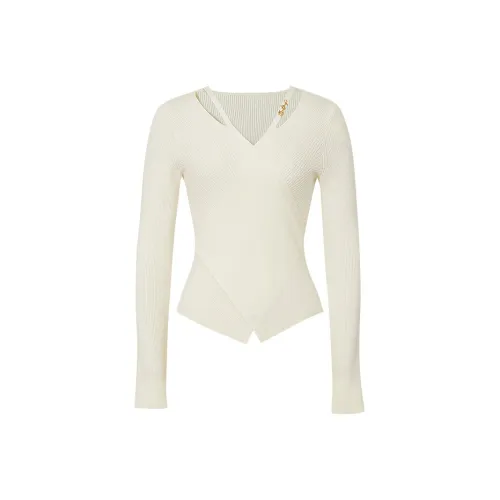 Hopeshow Трикотаж Женский Натуральный Белый