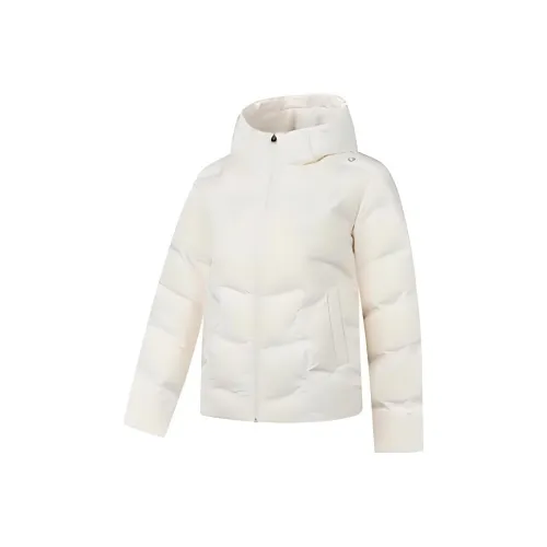 QIAODAN Sports Life Collection Пуховик Женский Кремовый Белый