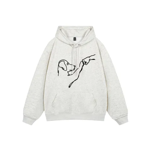 ZUOLANGGENU Свитшот Унисекс Белый Серый