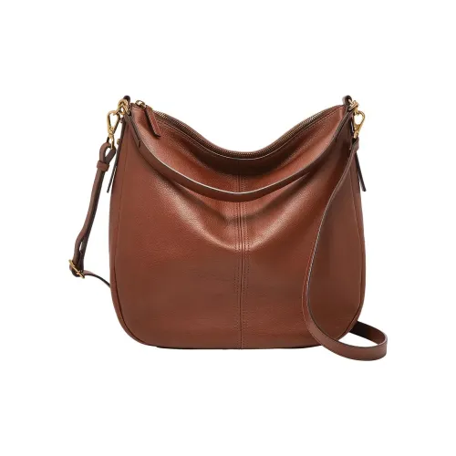 FOSSIL Кожа Хобо Сумка через плечо Женская Коричневая