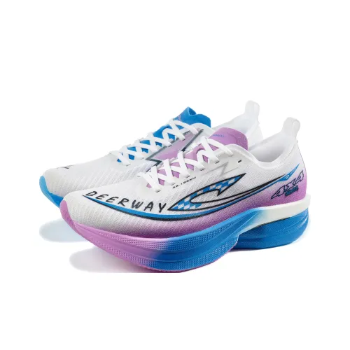DEERWAY Беговые кроссовки Унисекс Белый Розовый Синий Несовпадающие