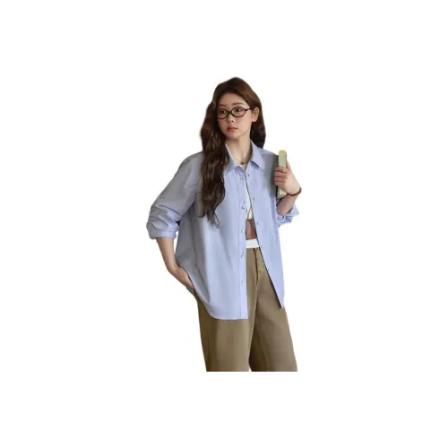 SHIRAN Небесно-голубые Женские Рубашки