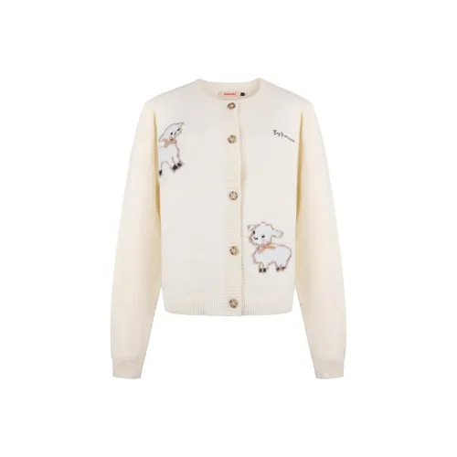 PEASLUNA Трикотаж Женский Кремовый Белый