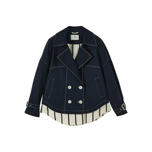 XIANGYING Куртки и пальто женские темно-синий