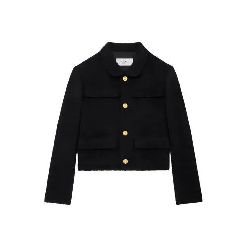 CELINE SS25 Весенний Летний Коллекция Женская Куртки и Пальто Женские Черный