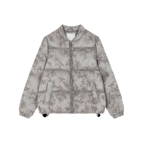 IHIMI Пуховик Женский Серый Зеленый