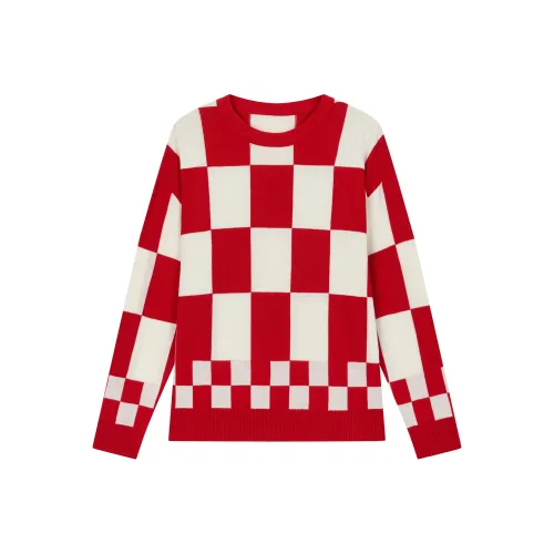 Трикотаж Женский Красный Белый Клетка