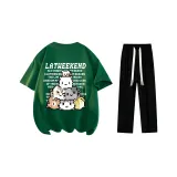 Комплект одежды (Футболка Jasper + Черные Повседневные Штаны)