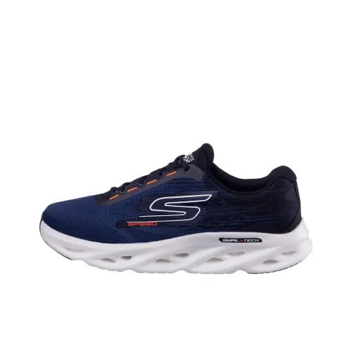 Skechers GO RUN Swirl Tech Speed Low Топ Беговые кроссовки Мужской Синий