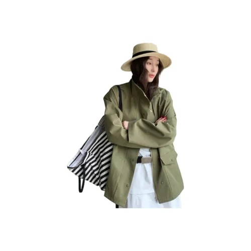 NANING9 Зеленая Женская Куртка