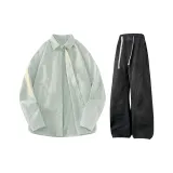 Комплекты одежды [Зеленый Белый Полосы + Черный]