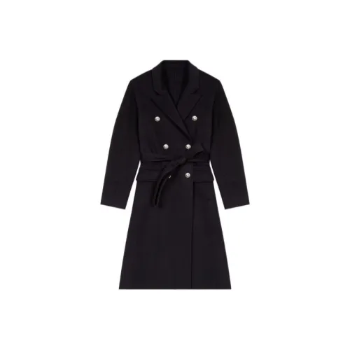 Maje Черное Женское Пальто