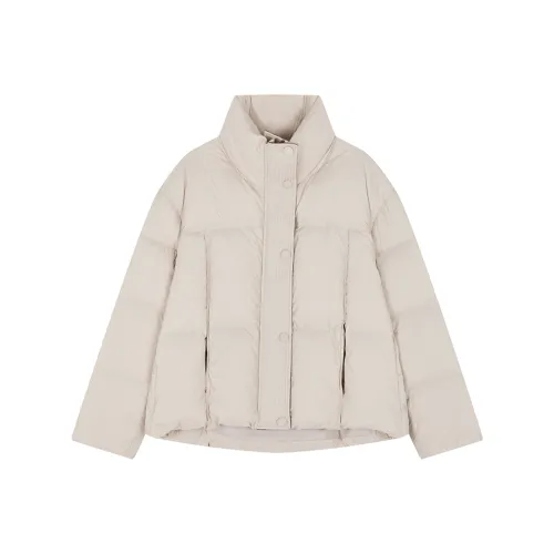 Mo Han Yi Mei Пуховик Женский Абрикос Бежевый