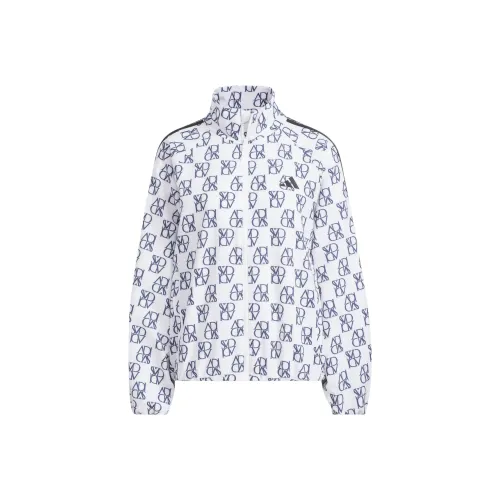 Adidas Allover PRINTWindbreaker Куртки Пальто Женские Белые