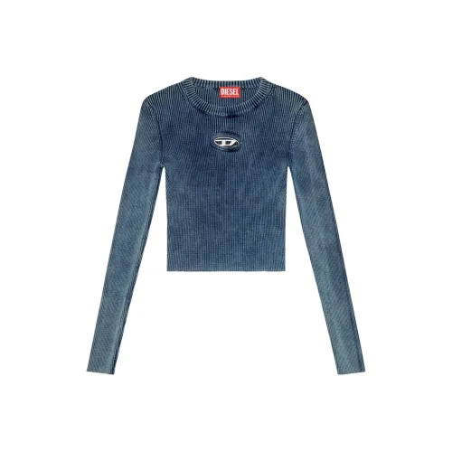 DIESEL OVAL D Series Синий Женский Трикотаж