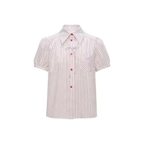 KING PRINCE Рубашка Женская Красная Полосы