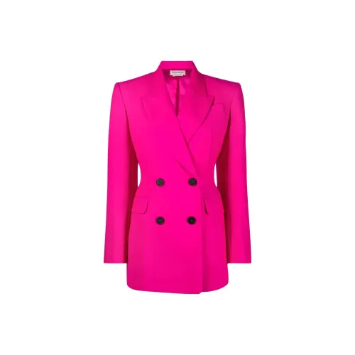 Alexander McQueen SS22 Бизнес-костюм Пальто Женское Розовое