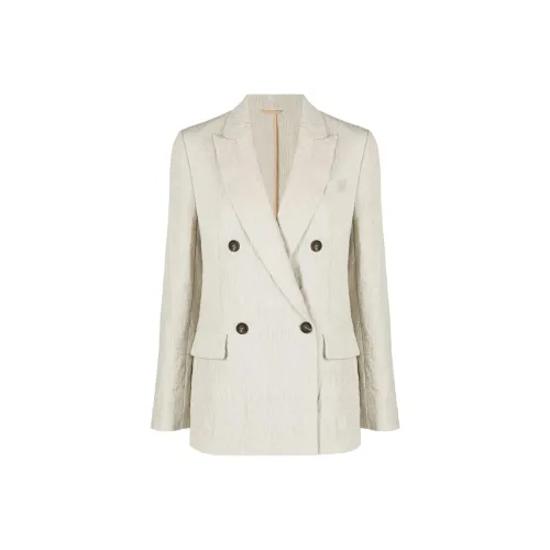 BRUNELLO CUCINELLI SS23 Бизнес-костюм Пальто Женское Светлый Бежевый