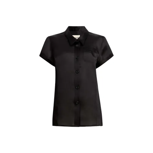 KHAITE SS25 Keefe Топ Рубашка Женская Черный Черный