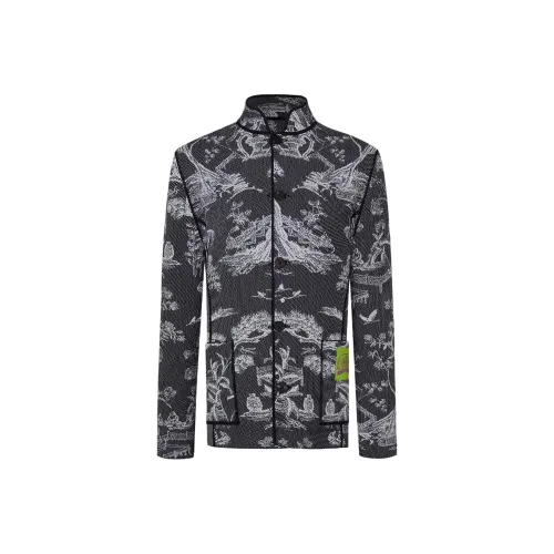 Shanghai Tang SS24 Куртки и Пальто Женские Синий Серый