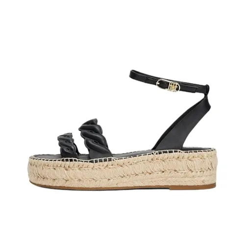 Tommy Hilfiger TH Monogram One Ремень Сандалии Черные Женские