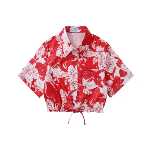 BEAR UNION Женские рубашки красного цвета