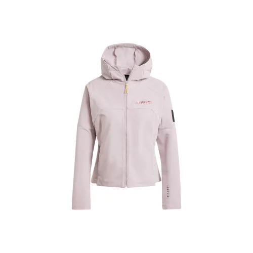 Adidas x TERREX X National Geographic FW24 ©National Geographic Софтшелл-куртки и пальто Женские Фиолетово-розовый