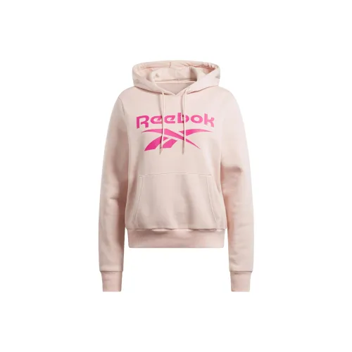 Reebok Identity Big Logo Флис Толстовка Толстовка Женские Светло-розовый