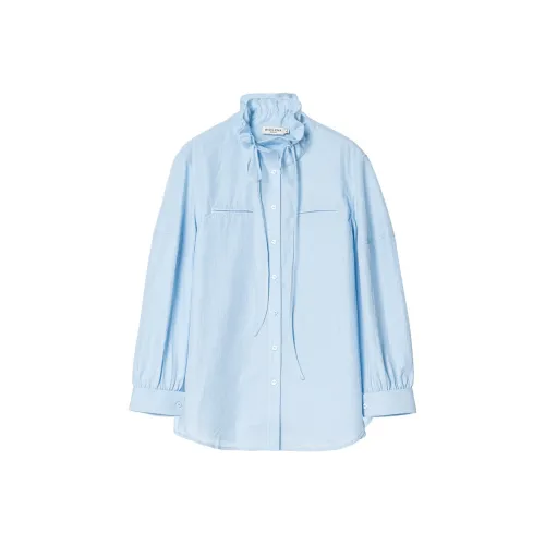 BEIQIANNI Sky Blue Женские Рубашки