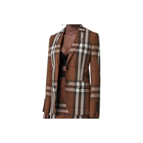 Burberry FW22 Бизнес-костюм Пальто Женское Темно-коричневое