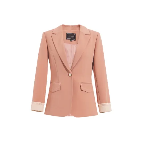 OUNIXUE Розовый оранжевый Женские офисные костюмы