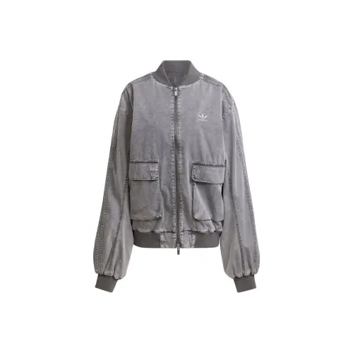 Adidas Originals ADILENIUM SS24 Длинный рукав Топ Куртка Женская Серый