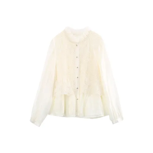 A paradise for awakening Рубашка Женские Бежевый