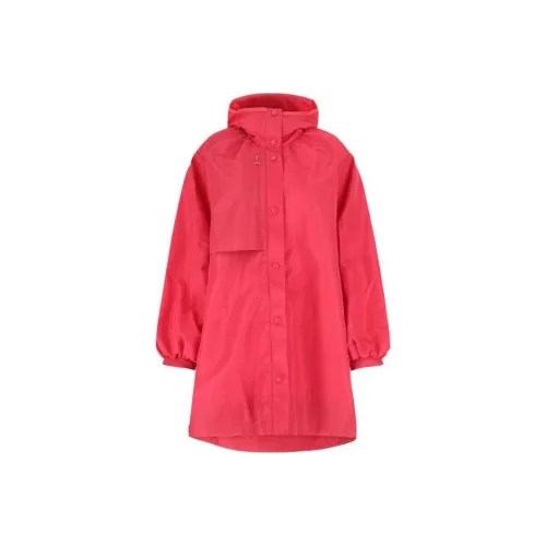 Marine Serre Женское Пальто Красного Цвета