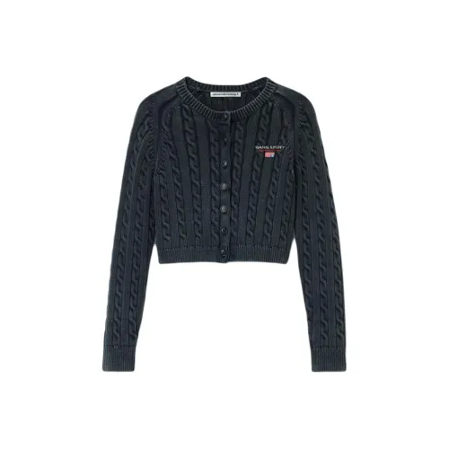 Alexander Wang SS25 Трикотаж Женский Выстиранный Черный