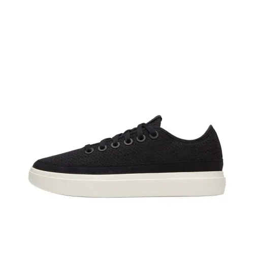 Allbirds Wool Piper Скейтборд Кроссовки Низкие Топ Натуральный Черный Натуральный Белый Подкладочная ткань Женские