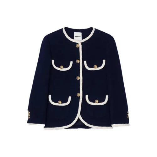 Sandro Куртки и Пальто Женские Темно-синий