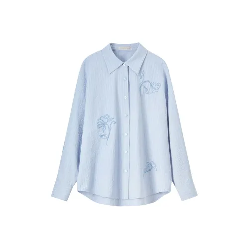 SENTUBILA Рубашка Женская Серо-Синяя