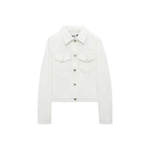 LOEWE SS25 Куртки Пальто Женские Белые