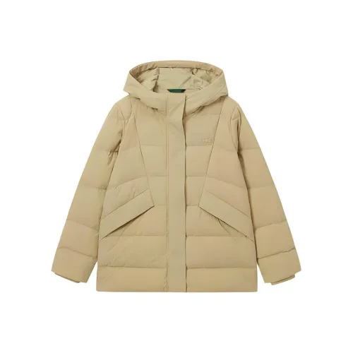 LACOSTE Пуховик Женские Молочный Кофейный