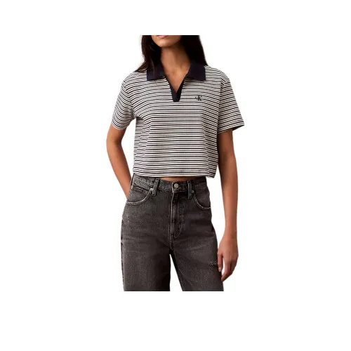 Calvin Klein Поло Женское Синие Полосы