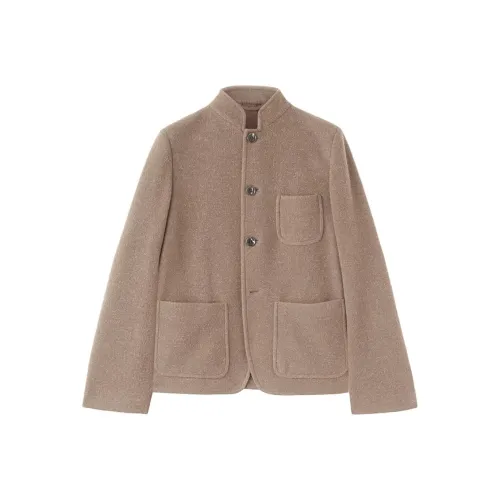 Loro Piana FW24 Куртки и Пальто Женские Стальной Коричневый