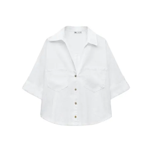 ZARA Белые Женские Рубашки