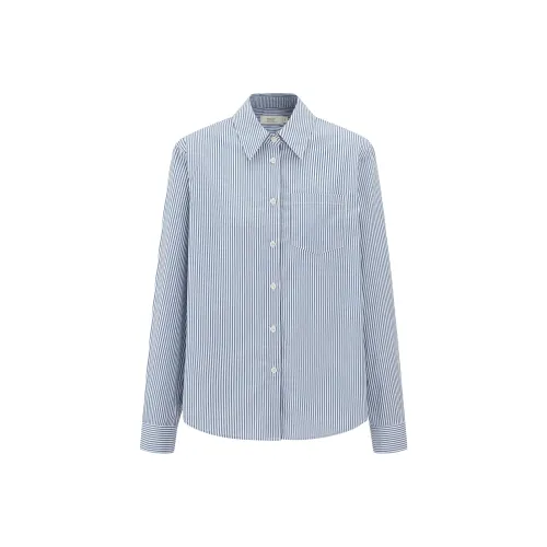 EVISTUB Рубашка Женская Синие Белые Полоски