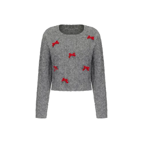 CHIWAWAMEME Трикотаж Женский Серый Клетка