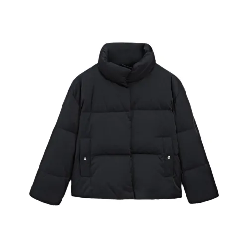 Massimo Dutti Пуховик Женские Темно-синий