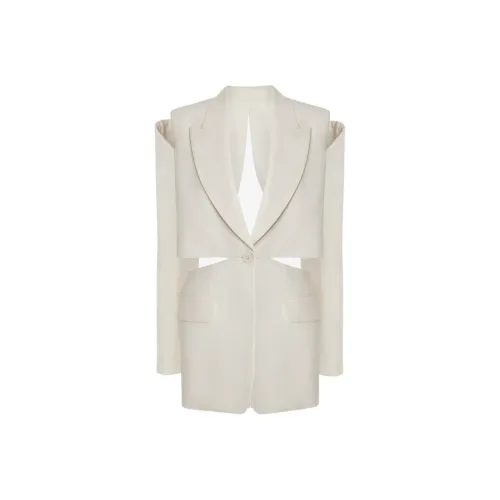 Alexander McQueen SS22 Бизнес-костюм Пальто Женское Белое