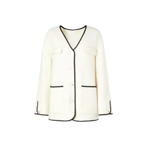 JZ. ANNAKRO Экрю Женское Пальто