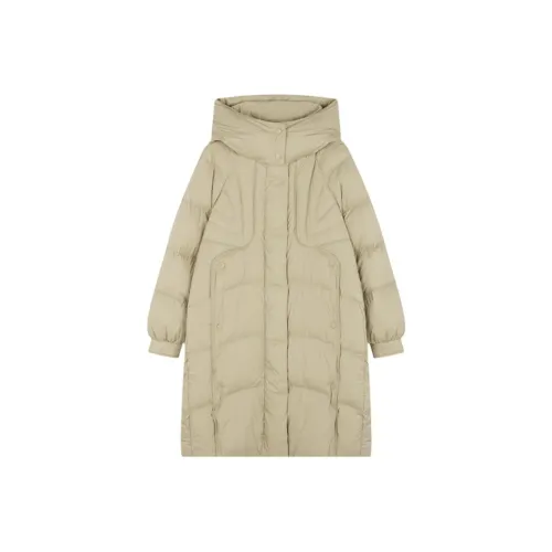 Mo Han Yi Mei Пуховик Женские Горчичный Желтый